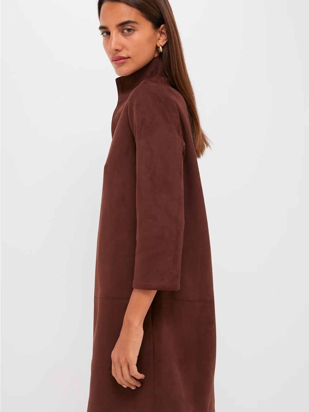 Tuckernuck Ganache Vegan Suede Clifton Dress Brown, Medium - Picture 3 of 8